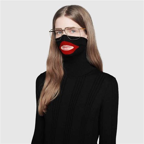 gucci balaclava knit top|gucci racial sweater.